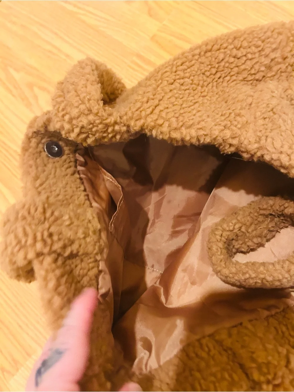 PINK Victoria's Secret Sherpa Tote in Caramel